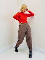 Pantalon Broché Made in Italy – Confort 95% Coton & Détails Bijoux – Image 2