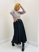 Jupe Midi Plissée avec Ceinture – Élégance Structurée & Style Moderne – Image 6