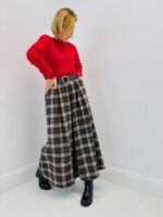 Jupe longue à carreaux avec ceinture – L’allure rétro intemporelle – Image 3