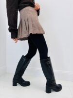 Jupe-Short Plissée Pied-de-Poule – Élégance Vintage & Modernité – Image 2