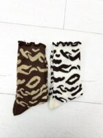 Chaussettes Léopard Bord Ondulé – Style Féminin & Confort Doux (85% Coton) – Image 2