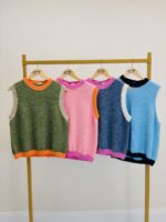 Pull Sans Manches Bimatière Coloré – Modernité & Douceur Oversize – Image 7