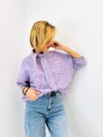 Gilet Rayé Doux à Manches 3/4 – Confort Chic & Couleurs Lumineuses – Image 8