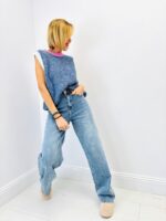 Pull Sans Manches Bimatière Coloré – Modernité & Douceur Oversize – Image 6