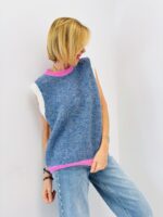 Pull Sans Manches Bimatière Coloré – Modernité & Douceur Oversize – Image 5