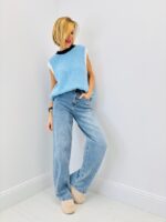 Pull Sans Manches Bimatière Coloré – Modernité & Douceur Oversize – Image 4