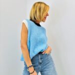 Pull Sans Manches Bimatière Coloré – Modernité & Douceur Oversize