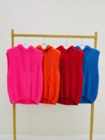 Pull sans manches à capuche en maille duveteuse – Marque Cascade – Image 2