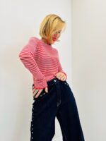 Top Près du corps rayé – Douceur cachemire & silhouette affinée