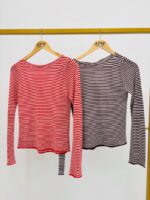 Top Près du corps rayé – Douceur cachemire & silhouette affinée – Image 2