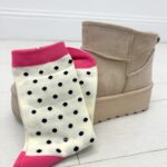 Chaussettes à Pois noir – Confort & Style en 85 % coton
