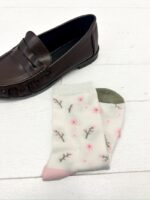 Chaussettes fleuries pastel – Confort 85 % coton – Image 2