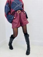 Short en Similicuir Ceinturé – Chic & Moderne