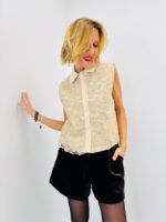 Top Sans Manches à Sequins – Marque VOGUE – Élégance Lumière & Style Couture – Image 4