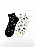 Chaussettes Fantaisie Léopard & Cœurs en Coton Doux