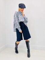 Chemise à Carreaux 100% Coton – Volume Chic & Détails Raffinés – Image 4