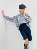 Chemise à Carreaux 100% Coton – Volume Chic & Détails Raffinés – Image 5