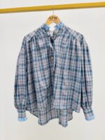 Chemise à Carreaux 100% Coton – Volume Chic & Détails Raffinés – Image 2