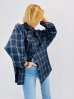 Chemise à Carreaux Col Nœud – Esprit Décontracté Chic & Volume Confortable – Image 7