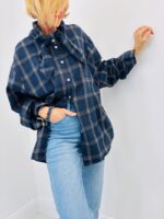 Chemise à Carreaux Col Nœud – Esprit Décontracté Chic & Volume Confortable – Image 8