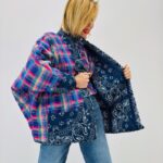 Veste Réversible 100% Coton – Madras & Bandana, Deux Styles en Une