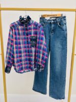 Chemise Madras & Bandana – 100% Coton, Style Bohème Chromatique – Image 2