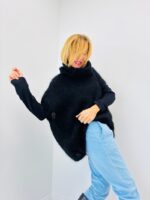 Pull Sans Manches à col tombant en maille kid mohair aérienne – Image 6