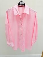 Chemise grande taille rayée à message dos – Élégance moderne & esprit affirmé – Image 5