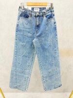 Jean grande taille brodé cœurs – denim tendance et confort absolu – Image 4