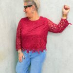 Top Grande Taille en Dentelle Florale – Élégance Raffinée & Charme Romantique