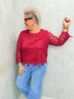 Top Grande Taille en Dentelle Florale – Élégance Raffinée & Charme Romantique