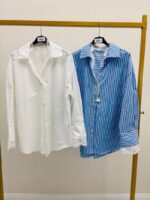 Chemise en Coton aux Détails Dentelle – Élégance Intemporelle & Féminité Délicate – Image 2