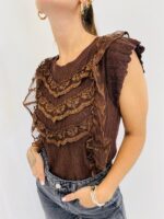 Top Sans Manches volant Dentelle – Image 5