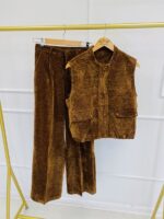 Ensemble Gilet & Pantalon en Velours Côtelé – Image 2