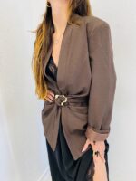 Veste Ceinturée avec Boucle – Image 7