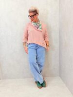 Top Grande Taille Fluide À Foulard Imprimé Intégré – Image 9