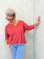 Top Grande Taille Fluide À Foulard Imprimé Intégré – Image 8