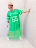 Robe T-Shirt Grande Taille en Tulle – Esprit Sport Chic & Audace Moderne