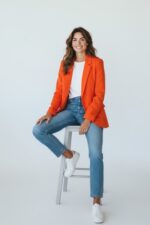 Blazer Structuré À Épaulettes Sans Ressort – EMA BLUES – Image 8