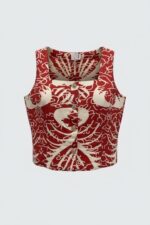 Gilet Motif SYMALA En Coton & Lin – ANGE – Image 2