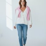 Gilet En Maille Douce À Boutons Cœur Esprit Romantique