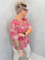 Blouse Fluide Imprimée Grande Taille – Motif Multicolore & Élégance Décontractée – Image 4