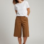 Bermuda en Suédine Taille Haute – Élégance Moderne & Confort