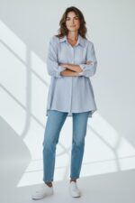 Chemise Rayée Aspect Gaufré Oversize – Image 6