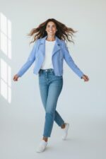 Veste Suédine Courte Esprit Biker