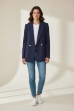 Blazer Structuré À Épaulettes Sans Ressort – EMA BLUES – Image 6