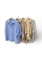 Chemise Rayée Aspect Gaufré Oversize – Image 2