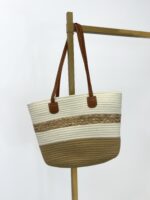 Sac Cabas Tressé Bicolore Esprit Naturel & Estival – Image 2