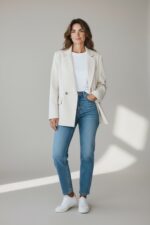 Blazer Structuré À Épaulettes Sans Ressort – EMA BLUES – Image 9