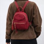 Sac À Dos Urbain Compact À Fermetures Dorées